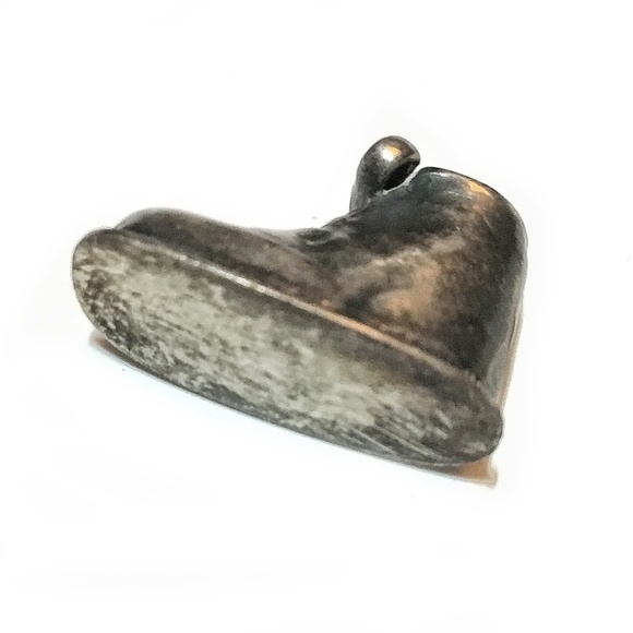 Old Sterling Silver Baby Shoe Charm - Picture 2 of 2